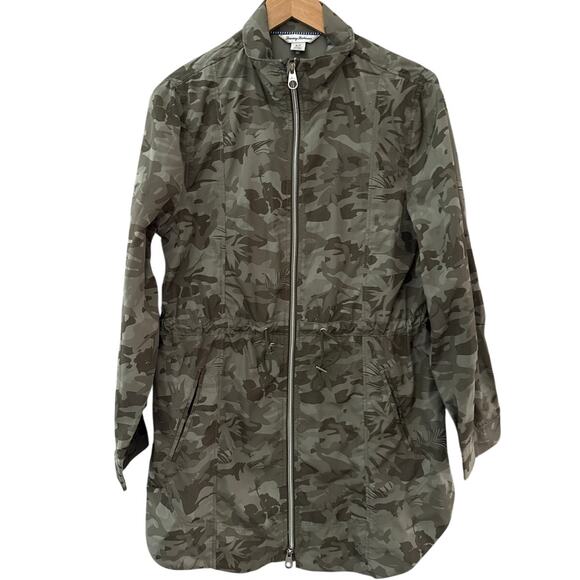 Tommy Bahama Camo Canyon Anorak Zip Front Jacket Green Leaf Size Small - Picture 4 of 13